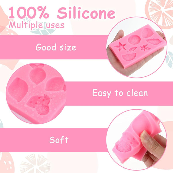 4 Pce Lemon Silicone Mold Biscuits Cookie Candy Chocolate Cake Fondant Sugar Craft