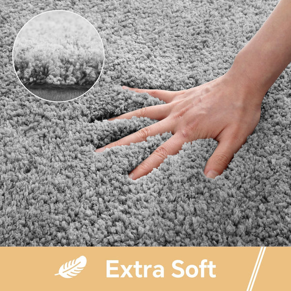 Microfibre Bath Bathroom Mat Non Slip Machine Wash 17" x 24" Grey