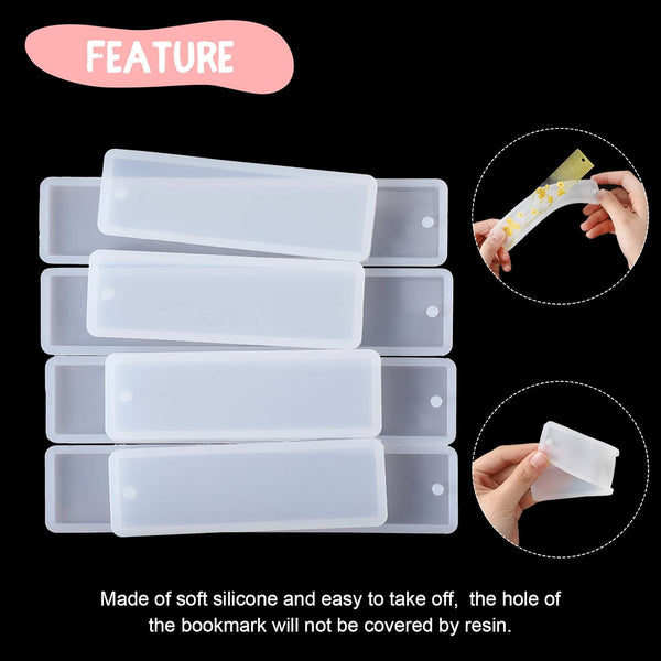 38 Pce Bookmark Silicone Resin Epoxy Mold Set Tassels Dried Flowers