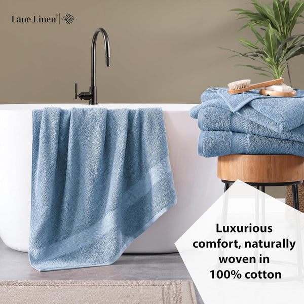 Pair Cotton Bath Sheets Towels 550gsm 35 x 66 Inches Blue