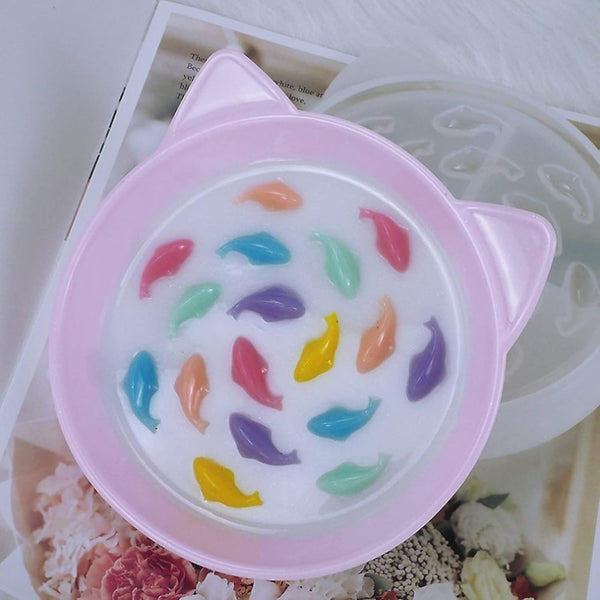 Dog Cat Slow Feeder Food Bowl Silicone Mold Epoxy Resin Casting DIY