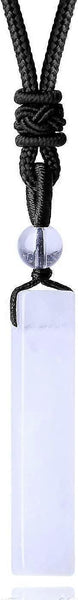 Quartz Crystal Stone Bar Pendant Necklace Adjustable Rope
