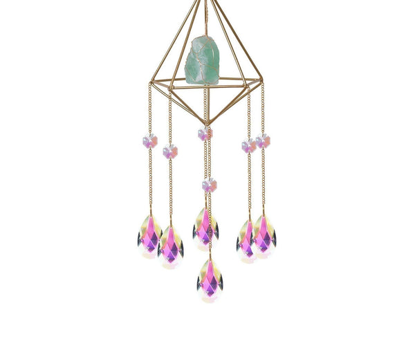 Faux Crystal Rainbow Prism Suncatcher 48cm