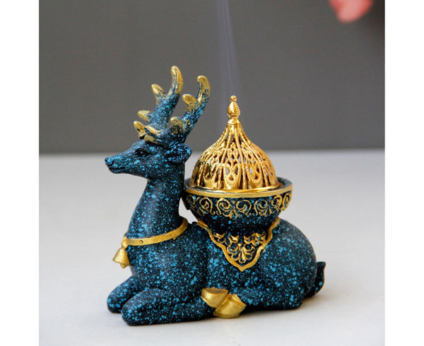 Resin Reindeer Incense Burner Holder Censer Diffuser