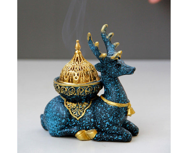 Resin Reindeer Incense Burner Holder Censer Diffuser