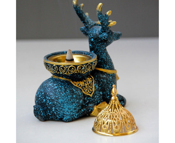 Resin Reindeer Incense Burner Holder Censer Diffuser