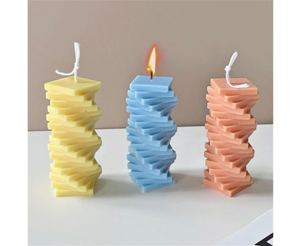 Stacked Spiral Rotating Silicone Mold Candle Epoxy Resin