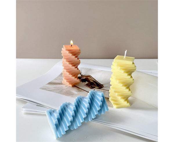 Stacked Spiral Rotating Silicone Mold Candle Epoxy Resin