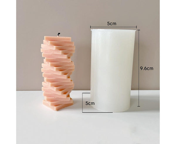 Stacked Spiral Rotating Silicone Mold Candle Epoxy Resin