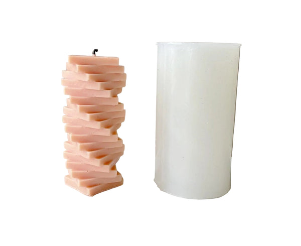 Stacked Spiral Rotating Silicone Mold Candle Epoxy Resin