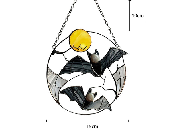 Acrylic Suncatcher 25 x 15cm Bats Moon