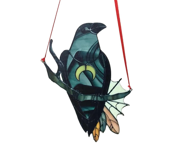 Acrylic Suncatcher 20 x 15cm Crow Raven