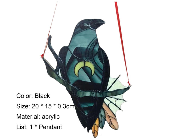 Acrylic Suncatcher 20 x 15cm Crow Raven