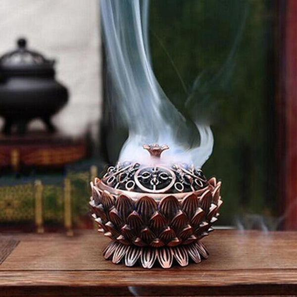 Lotus Zinc Alloy Incense Cone Holder Burner