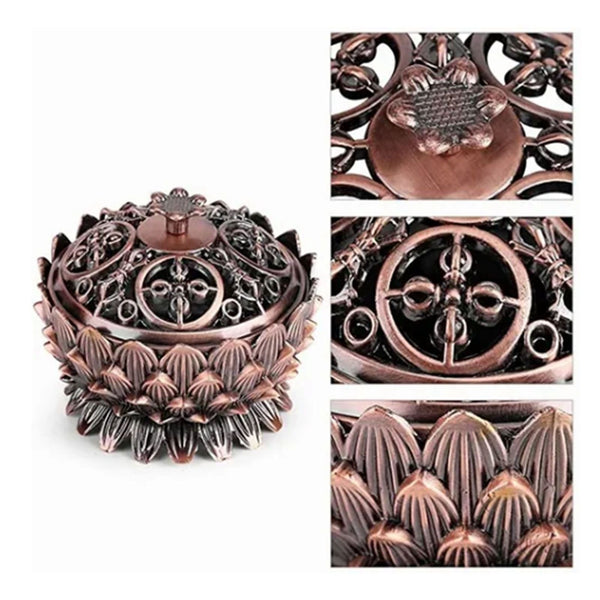 Lotus Zinc Alloy Incense Cone Holder Burner