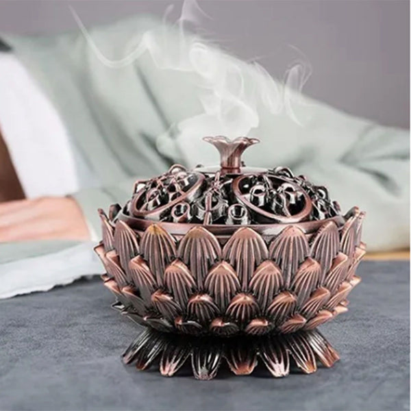 Lotus Zinc Alloy Incense Cone Holder Burner