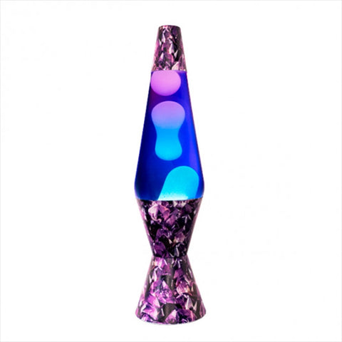 Lava Motion Lamp Diamond Shape Amethyst Purple Blue