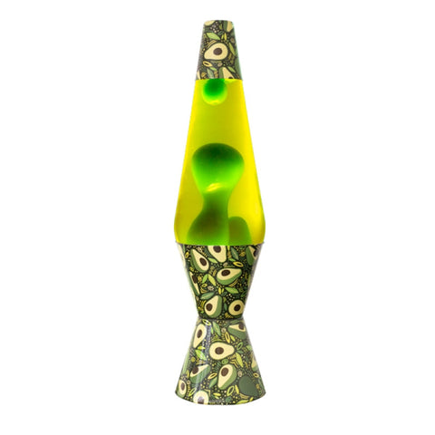 Lava Motion Lamp Diamond Shape Avocado Green Yellow