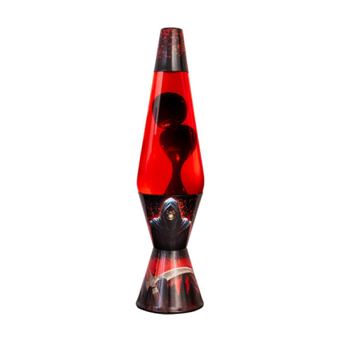 Lava Motion Lamp Diamond Shape Grim Reaper Red Black