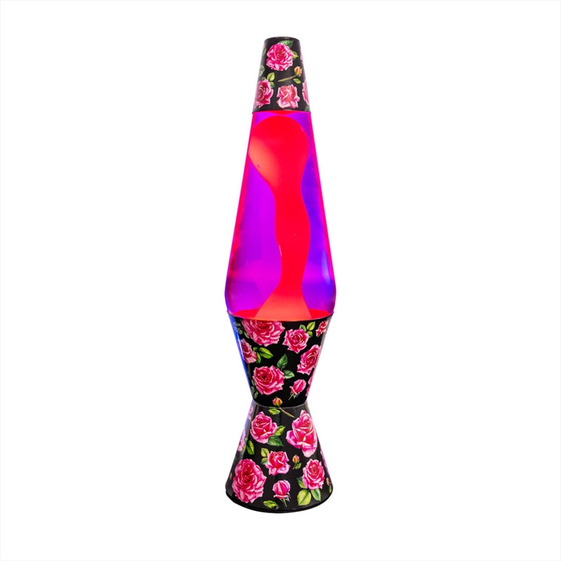 Lava Motion Lamp Diamond Shape Roses Pink