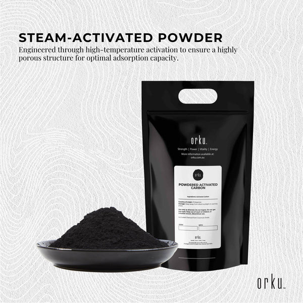 Orku 20Kg Activated Carbon Powder Coconut Charcoal - Water Filtration