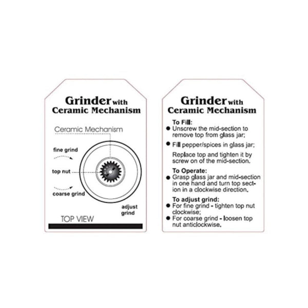 Orku Single Salt or Pepper Grinder 180ml – Glass Manual Mill with Rose Gold Lid