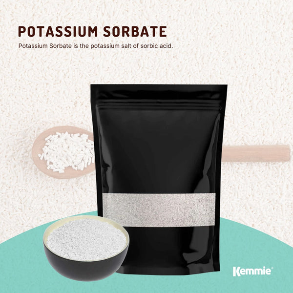 Potassium Sorbate E202 Granules Food Grade Preservative Cosmetics Brew Skin 50g