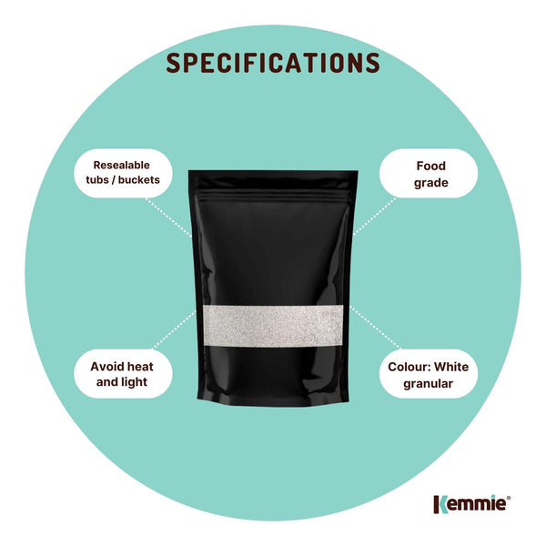 Kemmie 50g Potassium Sorbate Food Grade Granules Preservative E202 Cosmetic Brew