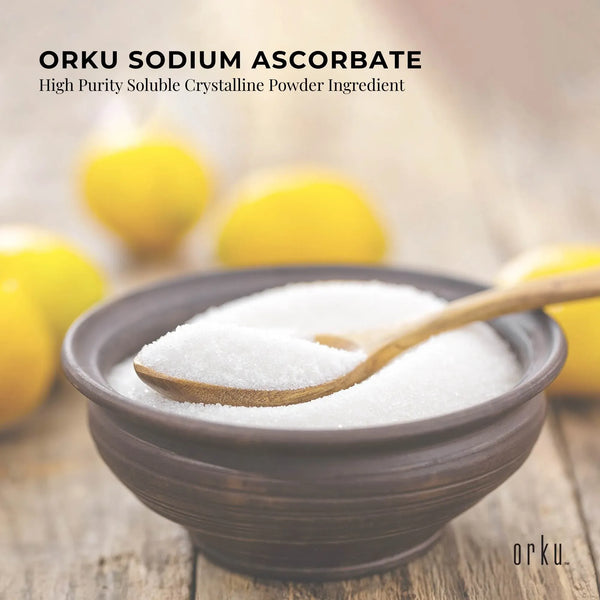 Orku 5kg Sodium Ascorbate - High Purity Soluble Crystalline Powder Ingredient