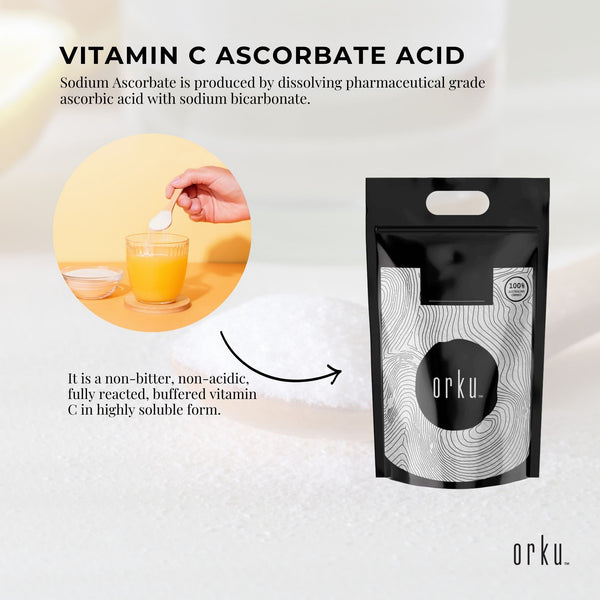 Sodium Ascorbate Powder Vitamin C Buffered Pharmaceutical Ascorbic Acid 20kg