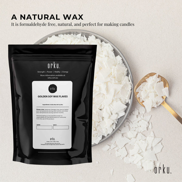 Orku Golden 464 Soy Wax Flakes Pure Natural DIY Candle Melts Chips 50g