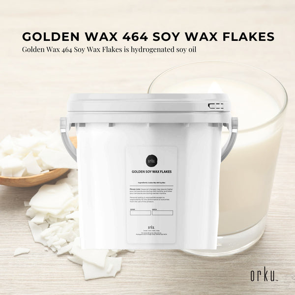 Orku Golden 464 Soy Wax Flakes Pure Natural DIY Candle Melts Chips 2kg