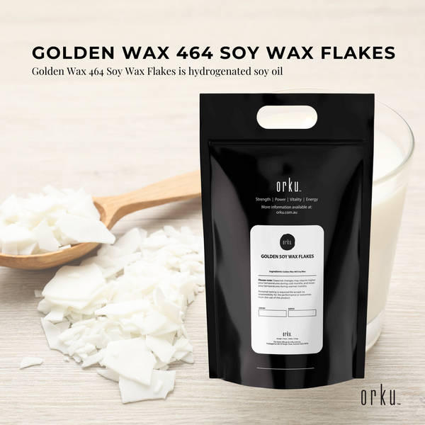 Orku Golden 464 Soy Wax Flakes Pure Natural DIY Candle Melts Chips 10kg