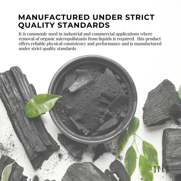 Orku 2.3Kg Activated Carbon Powder Coconut Charcoal Bucket - Water Filtration
