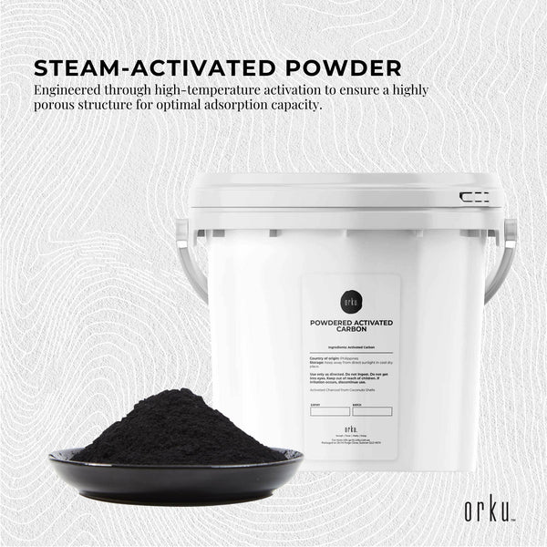 2.3Kg Activated Carbon Powder Coconut Charcoal Bucket - Water Filtration