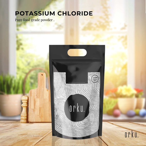 Orku Bulk 10Kg Potassium Chloride Powder (KCl) - Food Grade E508 Salt Substitute