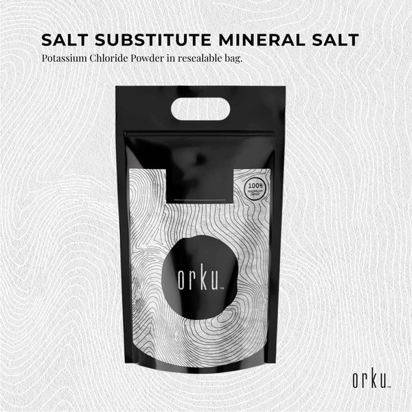 Orku Bulk 10Kg Potassium Chloride Powder (KCl) - Food Grade E508 Salt Substitute
