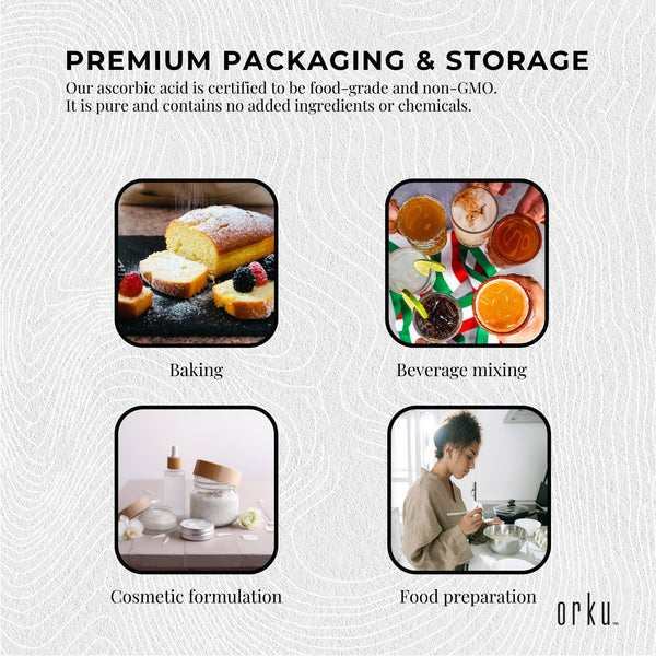 5Kg Vitamin C Powder in Tub L-Ascorbic Acid Pure Pharmaceutical Grade Supplement