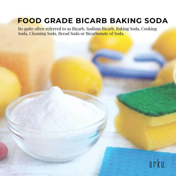 Orku 400g Sodium Bicarbonate Food Grade Baking Soda Aluminium Free NaHCO3 Powder