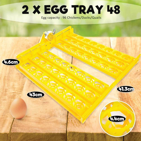 Rooster Farms Electric 96 Egg Incubator + Accessories for Chicken Quail Duck