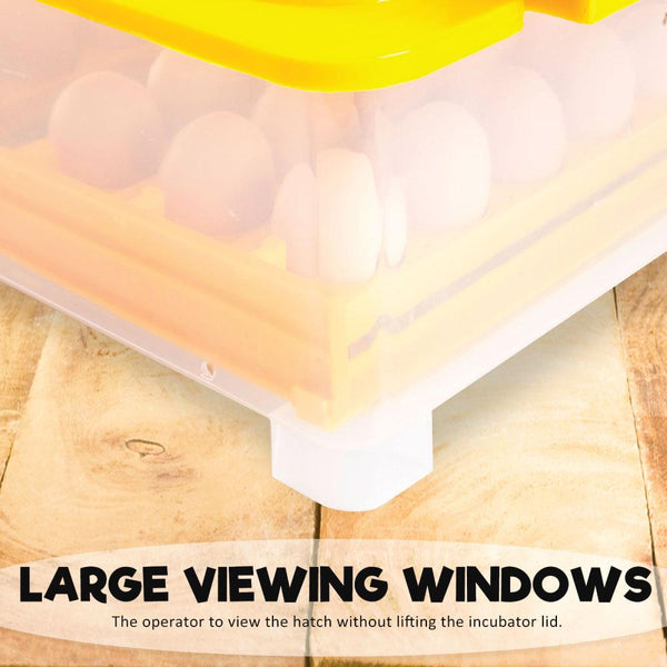 Rooster Farms Electric 96 Egg Incubator + Accessories for Chicken Quail Duck