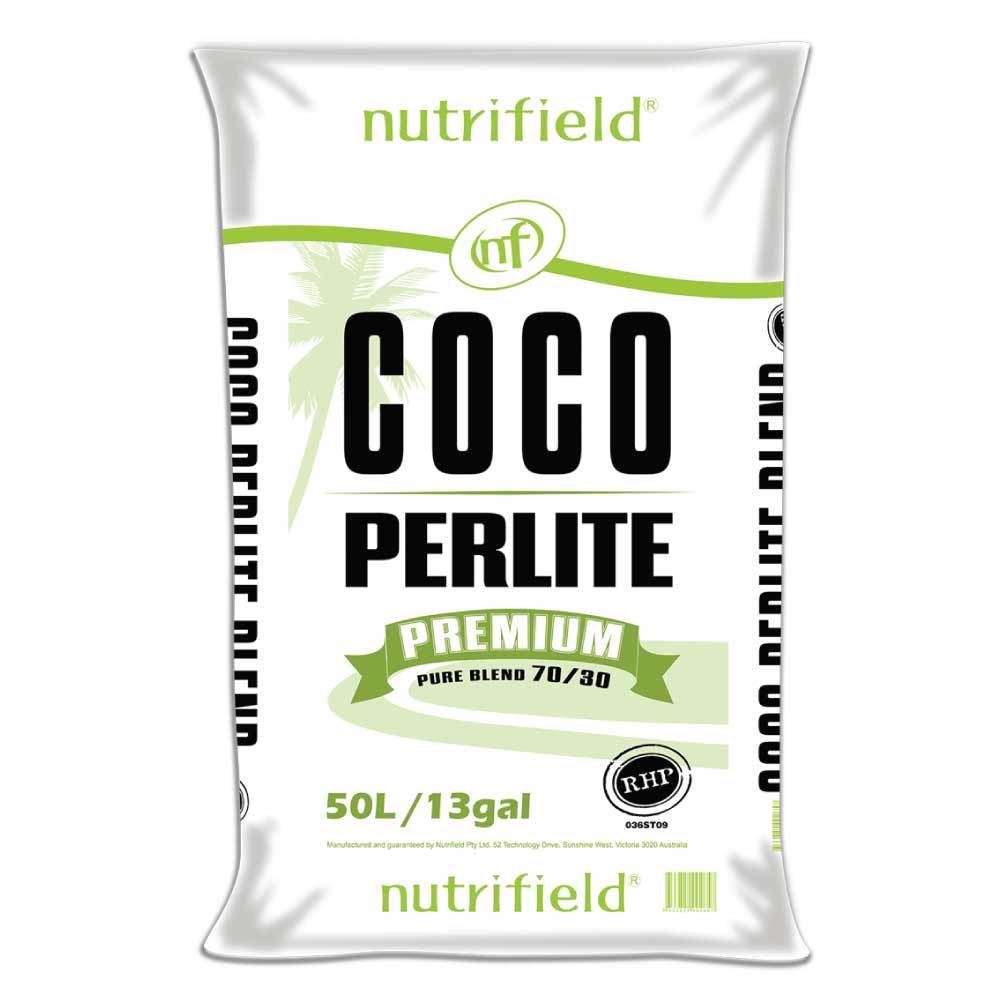 Nutrifield 70% Coco Coir 30% Perlite Premium Hydroponic Plant Growing Medium 50L