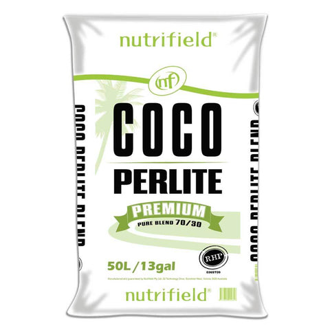 Nutrifield 70% Coco Coir 30% Perlite Premium Hydroponic Plant Growing Medium 50L
