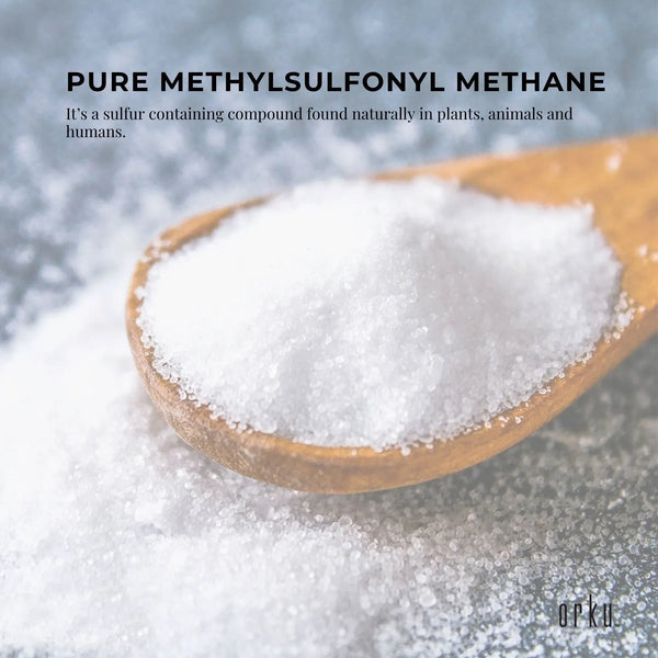 Orku 1Kg MSM Powder or Crystals - 99.9% Pure USP Grade Methylsulfonylmethane