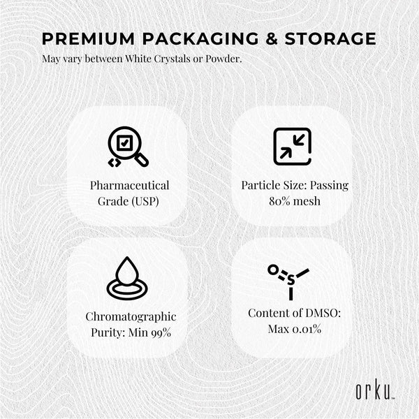 Orku 1Kg MSM Powder or Crystals - 99.9% Pure USP Grade Methylsulfonylmethane