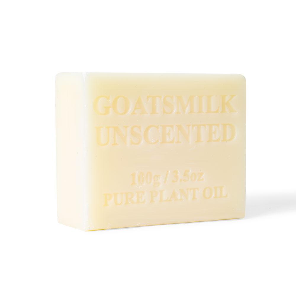 4 x 100g Unscented Goats Milk Soap Bars Natural Creamy Triple Milled Australian