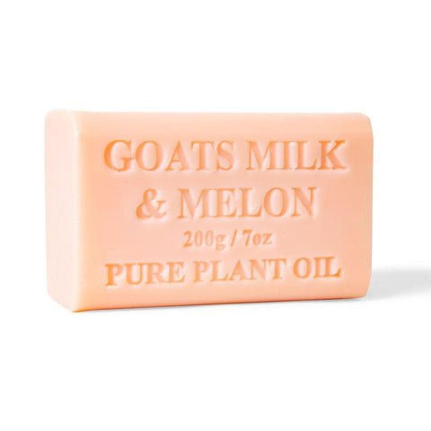 2 x 200g Melon Scent Goats Milk Soap Bars Natural Creamy Triple Milled Australian