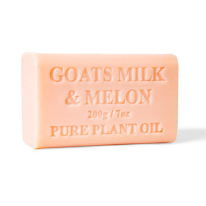 10 x 200g Melon Scent Goats Milk Soap Bars Natural Creamy Triple Milled Australian