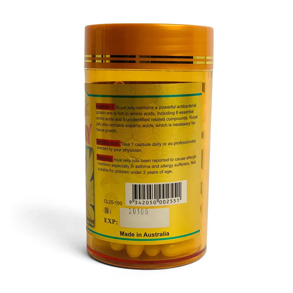 Costar 100x 1450mg Royal Bee Jelly Capsules 100% Pure