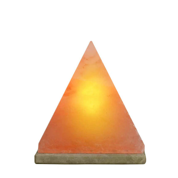 Himalayan Salt Lamp Pyramid Carved Shape Pink Crystal Rock LED Light 12V 12W